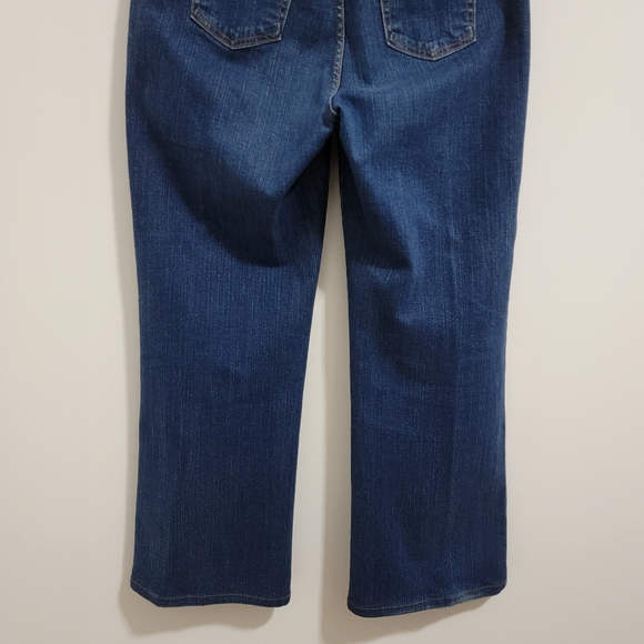 NYDJ Tummy Tuck Control Wide Leg Dark Wash Jeans Size 10 - Picture 7 of 12